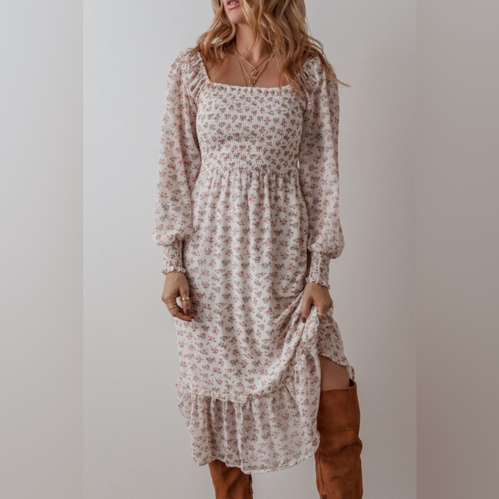 Meadow Smocked Midi Dress